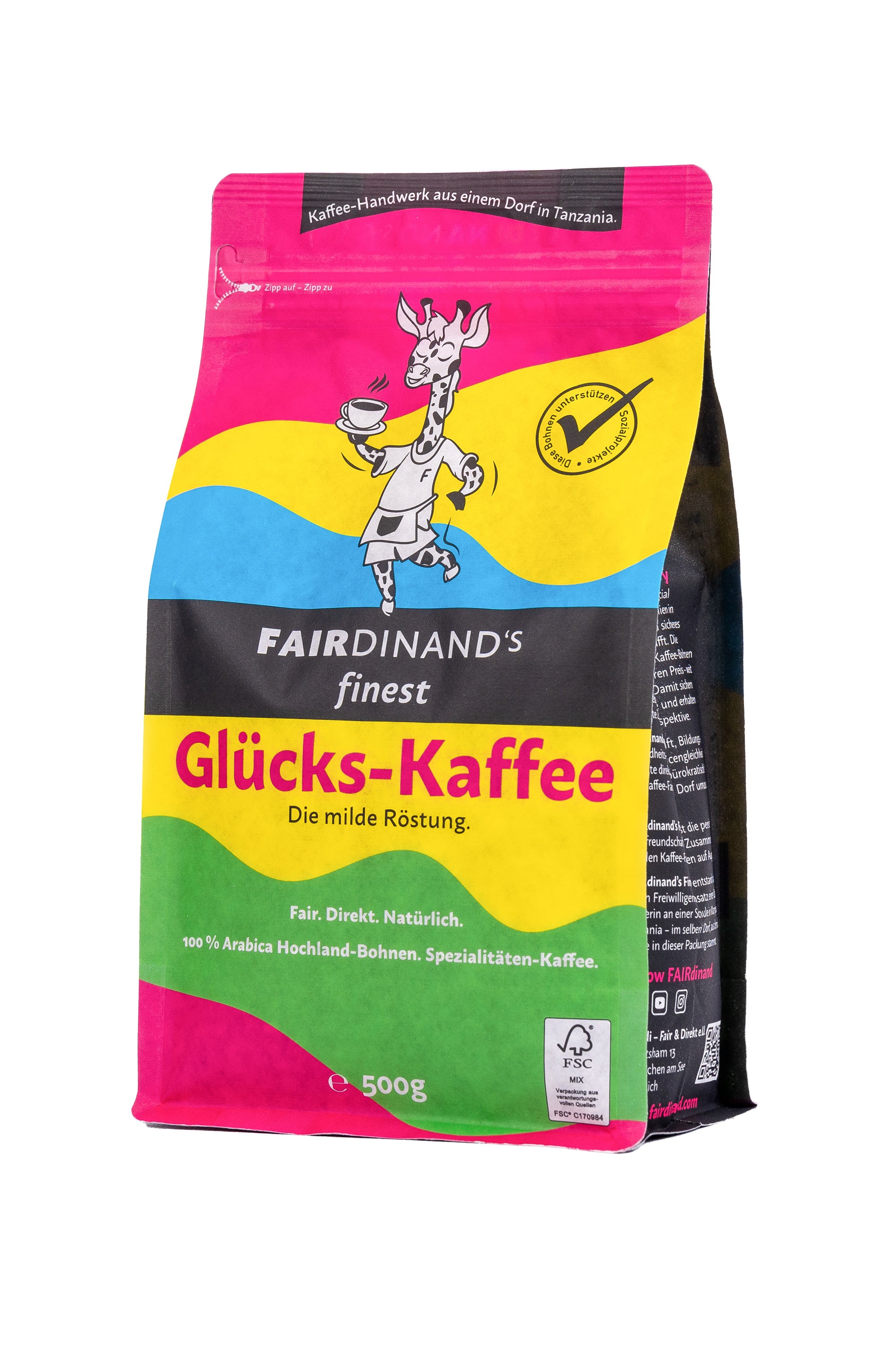 Glücks-Kaffee. Die milde Röstung.